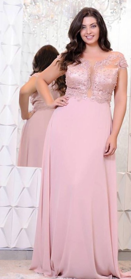 vestido de madrinha rosa plus size