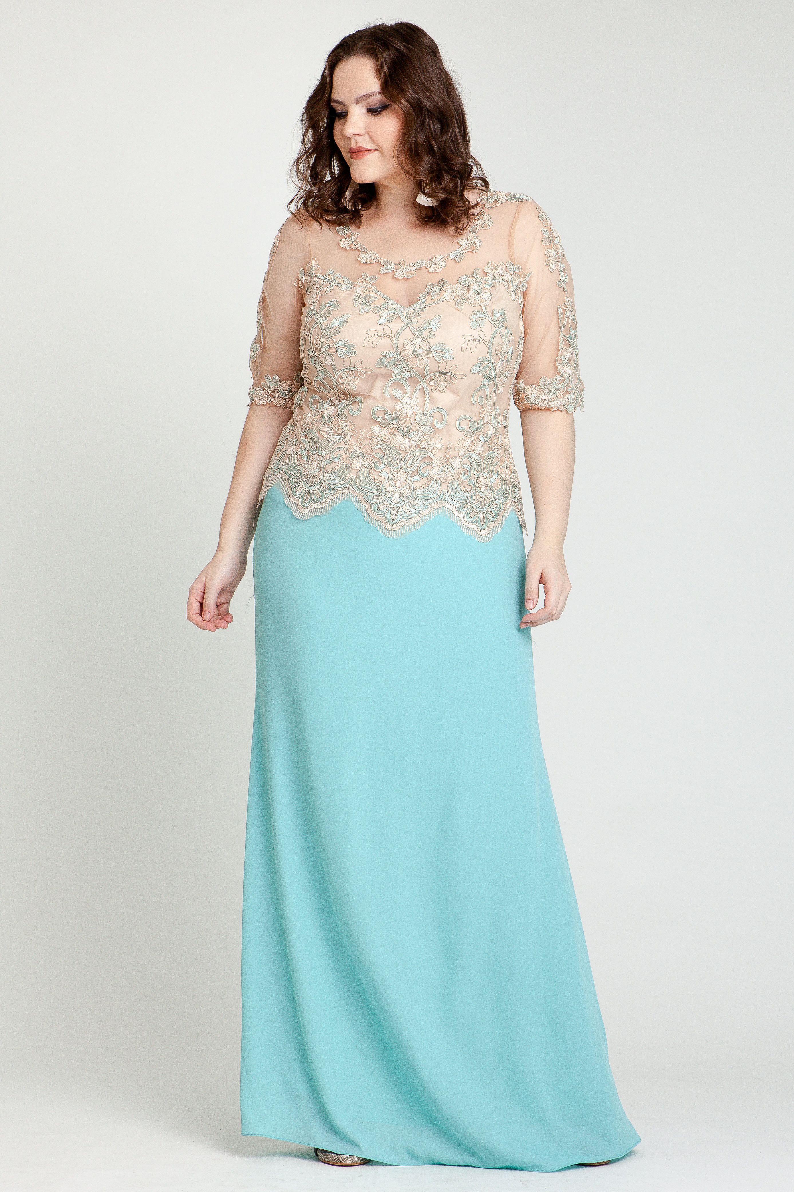 vestido verde tiffany plus size