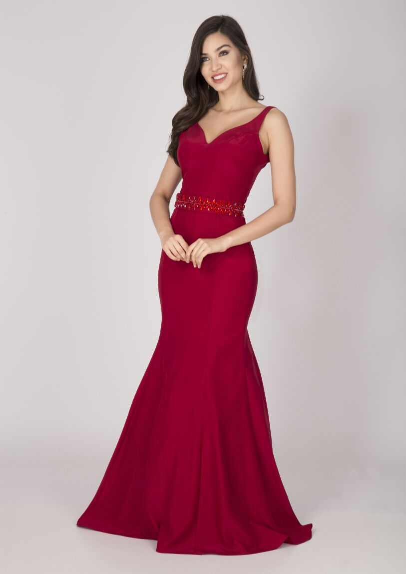 vestido vermelho longo sereia