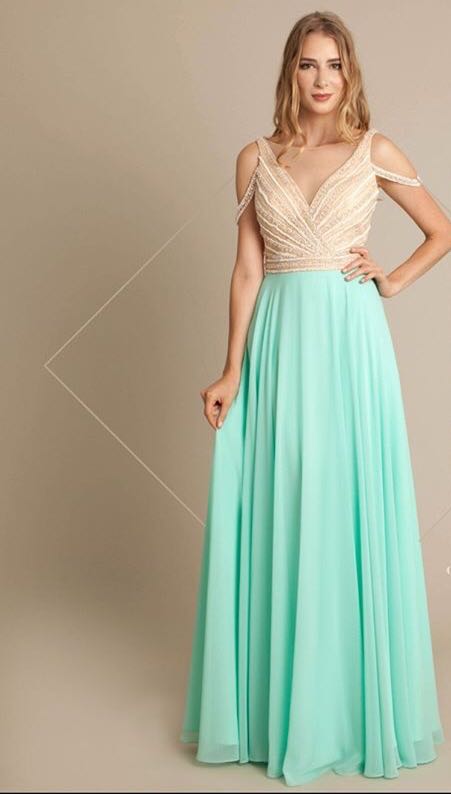 vestidos verde tiffany