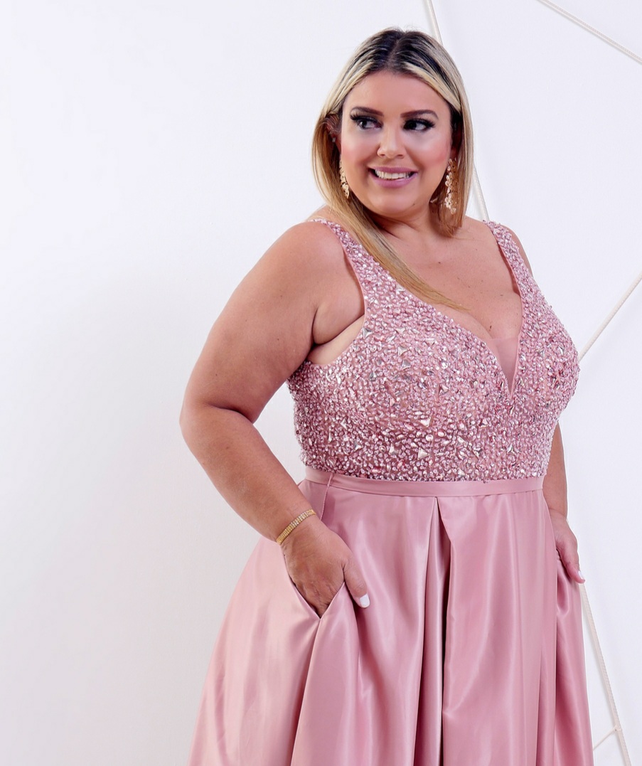 Buitengewoon Verlichting verzoek Vestido de festa rosa plus size – Aluguel de Vestidos de Festa RJ | Fino  Traje Moda Festa | Rio de Janeiro