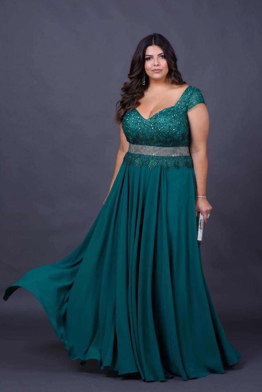 modelo vestido festa plus size