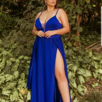 Vestido Azul Royal Plus Size